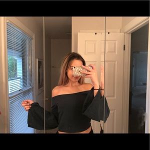 off the shoulder crop top
